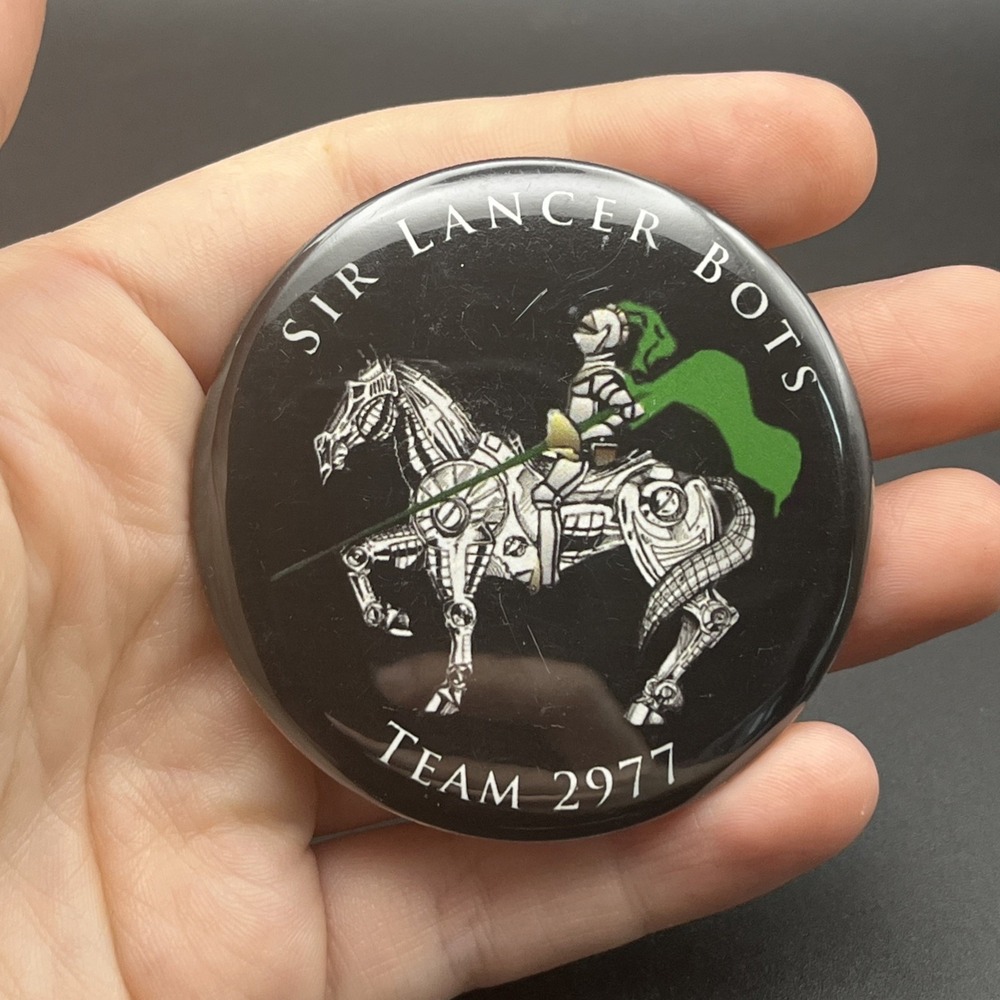Sir Lancer Bots Team 2977 Knight On Horse Button Pin